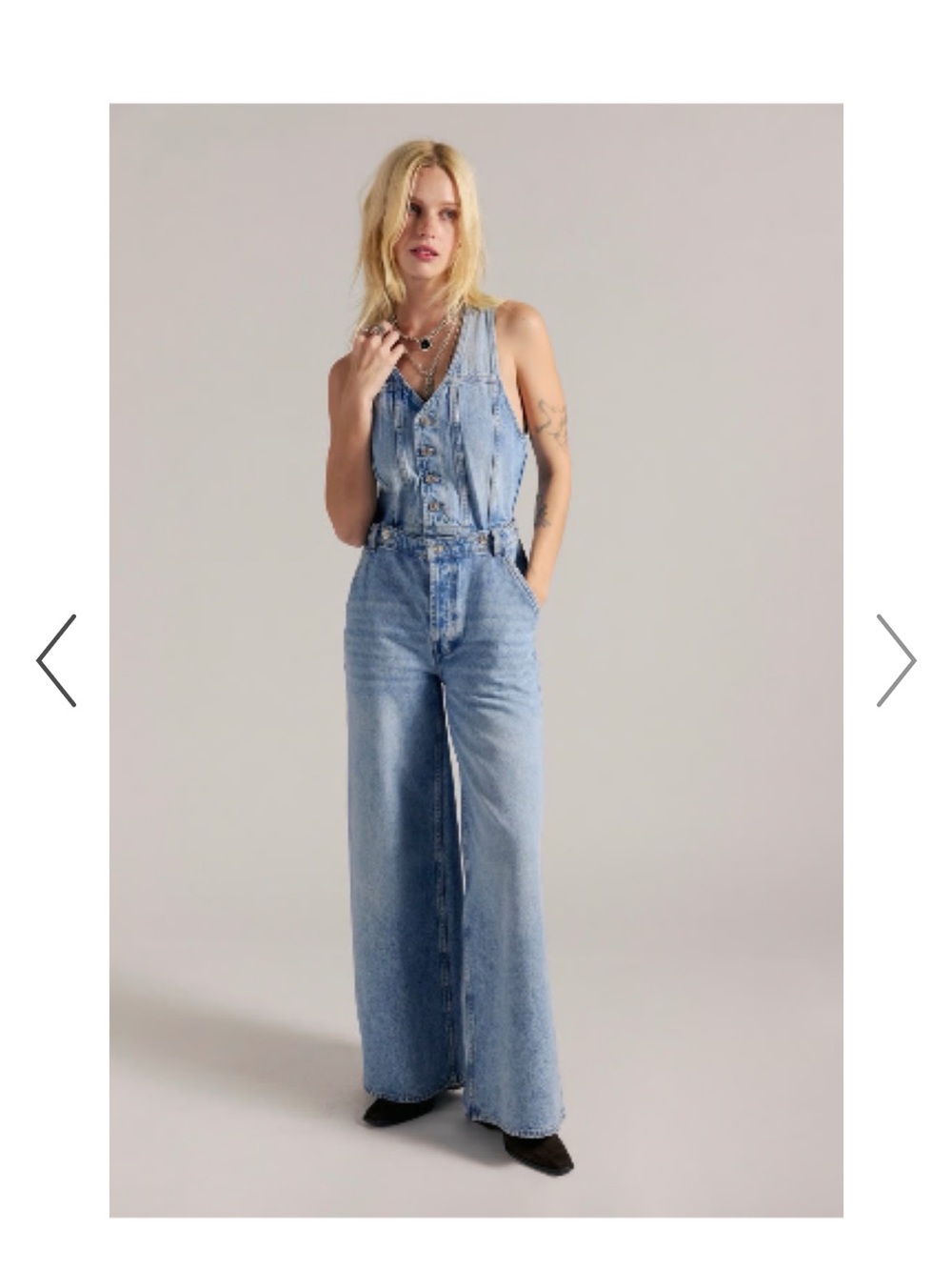 NWT SOLD OUT Free  People Better Together Denim Jumpsuit